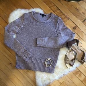 🦄Adorable Banana Republic Metallic Lilac Sweater